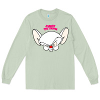 Matcha pinky and the brain big face Long Sleeve Tee - artisFamous
