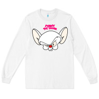 White pinky and the brain big face Long Sleeve Tee - artisFamous