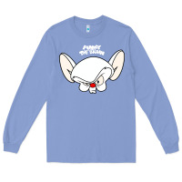 Colony Blue pinky and the brain big face Long Sleeve Tee - artisFamous