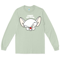 Matcha pinky and the brain big face Long Sleeve Tee - artisFamous