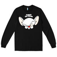 Black pinky and the brain big face Long Sleeve Tee - artisFamous