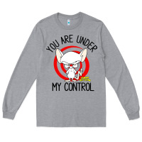 Heather Grey pinky and the brain you are under my control Long Sleeve Tee - artisFamous