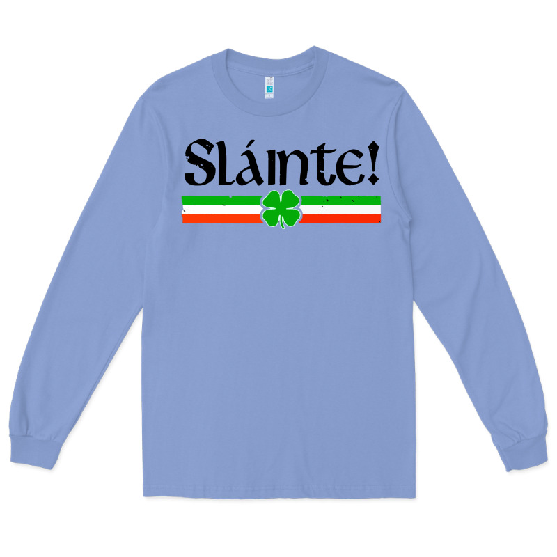 Slainte Shirt Irish Cheers Toast Shamrock Long Sleeve Tee by artisFamous | Teevron