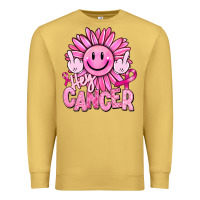 Antique Gold hey cancer smiley face breast cancer Premium Sweatshirt - RanaPortraitStore