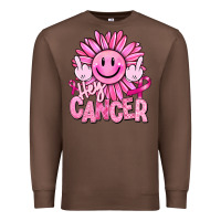 Hey Cancer Smiley Face Breast Cancer Premium Sweatshirt | Teevron