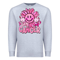 Heather Grey hey cancer smiley face breast cancer Premium Sweatshirt - RanaPortraitStore