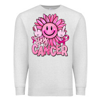 Oatmeal Heather hey cancer smiley face breast cancer Premium Sweatshirt - RanaPortraitStore
