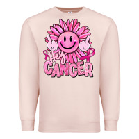 Pale Pink hey cancer smiley face breast cancer Premium Sweatshirt - RanaPortraitStore