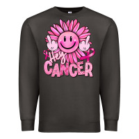 Smoke hey cancer smiley face breast cancer Premium Sweatshirt - RanaPortraitStore