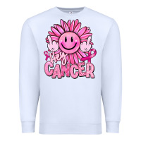 White hey cancer smiley face breast cancer Premium Sweatshirt - RanaPortraitStore
