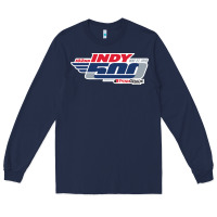Navy Indy 500 Long Sleeve Tee - artisFamous