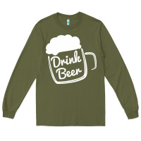 Army Green cool drink beer Long Sleeve Tee - artisFamous