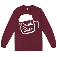 Burgundy cool drink beer Long Sleeve Tee - artisFamous