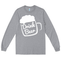 Heather Grey cool drink beer Long Sleeve Tee - artisFamous