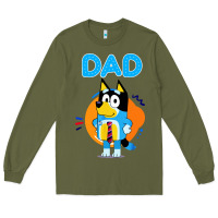 Army Green bluey dad lover forever Long Sleeve Tee - artisFamous