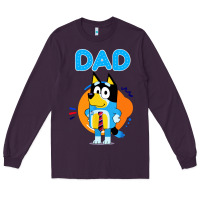 Plum bluey dad lover forever Long Sleeve Tee - artisFamous