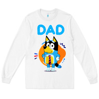 White bluey dad lover forever Long Sleeve Tee - artisFamous