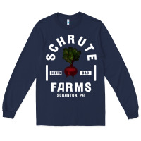Navy the office schrute farms premium Long Sleeve Tee - artisFamous