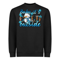 Black Baby it's cold outside Heavyweight Sweatshirt - RanaPortraitStore