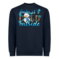 Navy Baby it's cold outside Heavyweight Sweatshirt - RanaPortraitStore