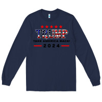 Navy donald trump 2024 take america back election Long Sleeve Tee - artisFamous