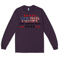 Plum donald trump 2024 take america back election Long Sleeve Tee - artisFamous