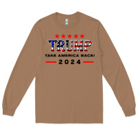Toasted Coconut donald trump 2024 take america back election Long Sleeve Tee - artisFamous
