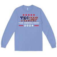 Colony Blue donald trump 2024 take america back election Long Sleeve Tee - artisFamous