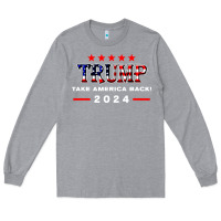 Heather Grey donald trump 2024 take america back election Long Sleeve Tee - artisFamous
