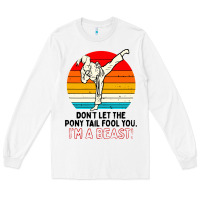 White karate girl kick Long Sleeve Tee - artisFamous