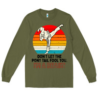 Army Green karate girl kick Long Sleeve Tee - artisFamous