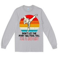 Moon Dust karate girl kick Long Sleeve Tee - artisFamous