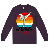 Plum karate girl kick Long Sleeve Tee - artisFamous
