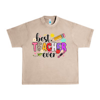 French Oak iBest Teacher Ever Urban Heavy Tee - CowhideDigitalArt