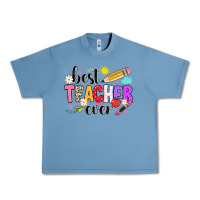 Pebble Blue iBest Teacher Ever Urban Heavy Tee - CowhideDigitalArt