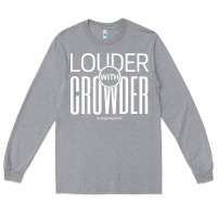 Heather Grey louder with crowder Long Sleeve Tee - artisFamous