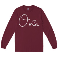 Burgundy oma gift for women mother's day gifts for grandma t shirt Long Sleeve Tee - artisFamous