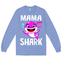 Colony Blue mama shark doo doo shirt Long Sleeve Tee - artisFamous