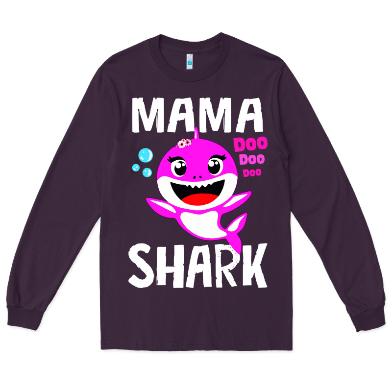 Mama Shark Doo Doo Shirt Long Sleeve Tee by artisFamous | Teevron