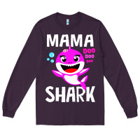 Plum mama shark doo doo shirt Long Sleeve Tee - artisFamous