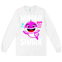 White mama shark doo doo shirt Long Sleeve Tee - artisFamous