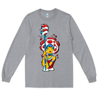 Heather Grey mushroom Long Sleeve Tee - artisFamous