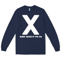 Navy x gon' give it to ya d.m.x t shirt Long Sleeve Tee - artisFamous