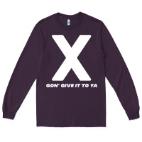 Plum x gon' give it to ya d.m.x t shirt Long Sleeve Tee - artisFamous