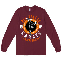 Burgundy old school all valley karate championship retro Long Sleeve Tee - artisFamous