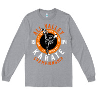 Heather Grey old school all valley karate championship retro Long Sleeve Tee - artisFamous