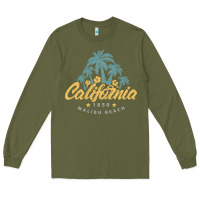 Army Green california malibu beach Long Sleeve Tee - artisFamous