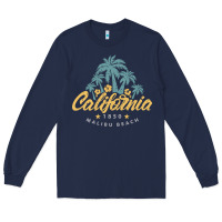 Navy california malibu beach Long Sleeve Tee - artisFamous