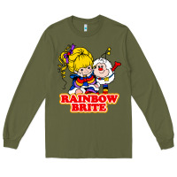 Army Green rainbow brite Long Sleeve Tee - artisFamous