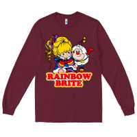 Burgundy rainbow brite Long Sleeve Tee - artisFamous